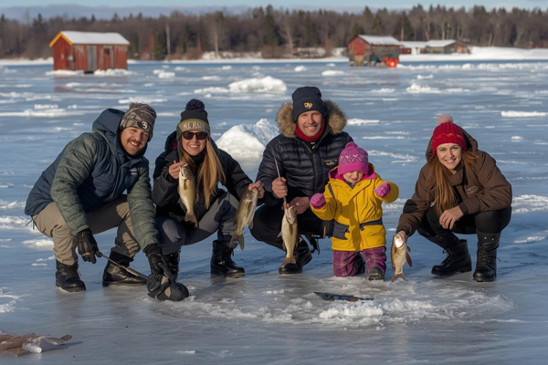 Ice Fishing at Lake Simcoe Ice Fishing at Lake Simcoe, 5 munites walk from Lake Simcoe Villa